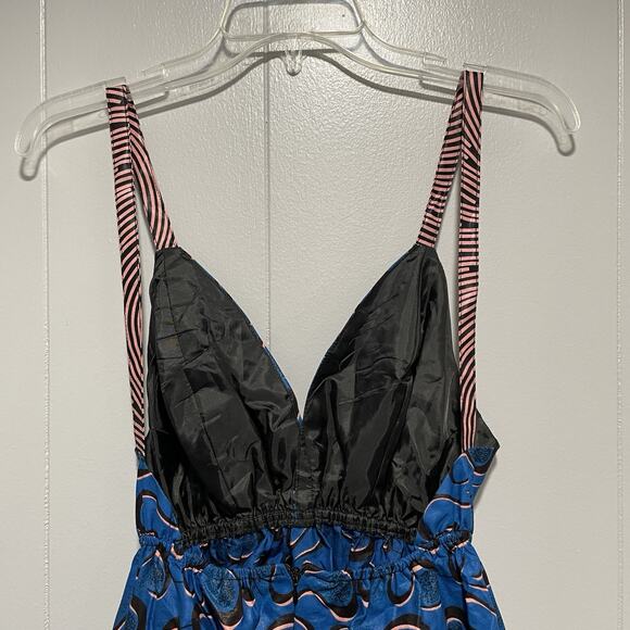 Mangishi Doll Lolita Backless Tiered Maxi Dress 8 Zambia Africa Mixed Pattern - Picture 8 of 9